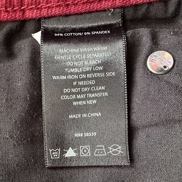 Kut From The Kloth Mia Toothpick Skinny Dark Red Skinny Jeans Womens 4 - Picture 8 of 8